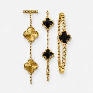Classy wear clover set gold & black