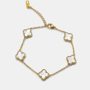Gold Noir Clover Bracelet